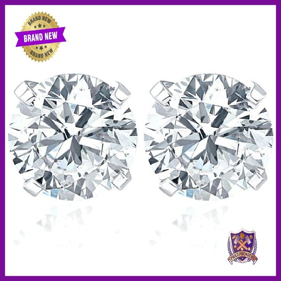 1 Carat Lab Diamond Stud Earrings 14k Gold Lifetime Warranty